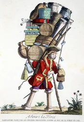 Ihaile voimaa. Huumeiden tekemä sarjakuva Duke of Forcea vastaan vuonna 1721.