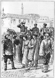Aleksanteri Battenbergilainen - Aleksanteri I Bulgarialainen tai Aleksanteri Battenbergilainen (1857-1893) saapuu Philippopoliin julistamaan Romanian ja Bulgarian liiton, "" Mainosmaailmassa""