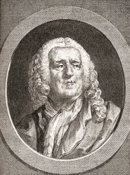 Alexis Piron, 1689 1773. Ranskalainen epigrammatikko ja näytelmäkirjailija. Les Heures Libres, julkaistu 1908.