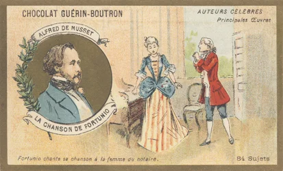 Alfred de Musset (1810-1857), romanttisen ajan ranskalainen kirjailija, runon "Chanson de Fortunio" (1852) kirjoittaja.