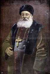 Alphonse Favier (1837-1905), ranskalainen lazaristi, Pekinin eveque, boksereiden legaatioaseman sankari, vuonna 1900 (kaiverrus).