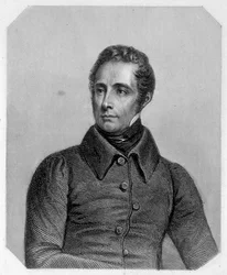 Alphonse de Lamartine, ranskalainen runoilija (1790-1869). Lamartinen teoksessa "The History of the Girondins".
