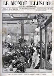 Anarkistien hyökkäykset Pariisissa helmikuussa 1894. Räjähdys Terminus Cafessa. "Kuvitettu maailma" 17. helmikuuta