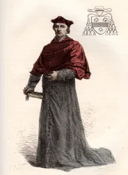 Antoine Duprat, kardinaali legaatti francais (1463-1535) - kardinaali Antoine Duprat (1463-1535) - kaiverrus kirjasta "" Ranskan historia kerrottiin lapsenlapsilleni"" - kirjoittanut Francois Guizot - 1872-1876