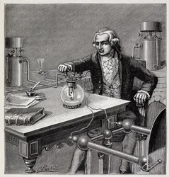 Antoine Laurent de Lavoisier (1743-1794) johti koetta – Emile Desbeaux