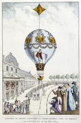 Madame de Blanchardin taivaaseenastuminen Champs-de-Marsiin Napoleonin häissä 1. kesäkuuta 24.