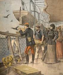 Merellä, kuva Le Petit Journalista: Supplement illustre, 10. huhtikuuta 1898