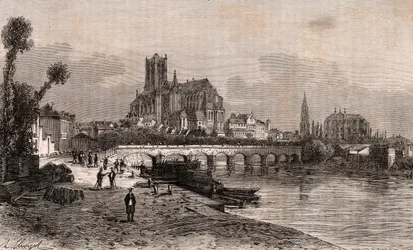 Auxerre - Bourgogne-Franche-Comte - kaiverrus V.A. Malt-Brownin kirjaan "La France illustrée: maantiede, historia, tilastohallinto". 1884