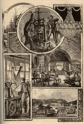 Baccarat - Kristallitehtaat - Meurthe-et-Moselle - - kaiverrus kirjaimella "" PATRIE" - PECTUREQUIREQUE RANSKAN KUVAUS 6 NITEESSÄ LUCIEN HUARD - 1800-luvun loppu