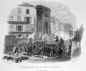 Porte Saint Denisin barrikadi (23. kesäkuuta 1848) - Fasttes de Gardes Nationales de Francessa"