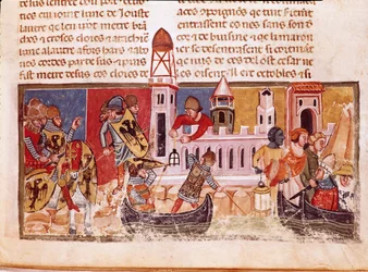 Taistelu Jerusalemin valleilla, kuvitus teoksesta "The Legend of Ogier the Dane"
