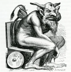 Belphegor, kuva Jacques Albin Simon Collin de Plancyn sanakirjasta Infernal, 1863