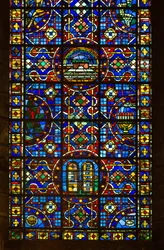 Cathedrale de chartres, yksityiskohta rauhan lasimaalauksesta