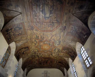 Entisen dominikaaniluosterin (sairaalan) katto (1664). 1700-luvun maalaus. Dinan, Cotes d
