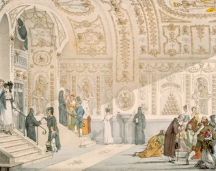 Kuolleiden kappeli, kaivertanut Villain, pubi. 1820 (värikaiverrus)