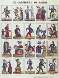 Pariisin karnevaalin henkilöitä, n. 1840