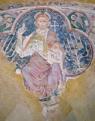 Kristus Majesteetissa, kryptasta