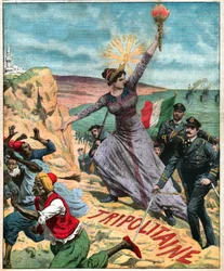 Colonisation italienne en Lybie. Italian kolonisaatio Lyybiassa.