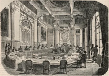 Valtioneuvosto - Komiteahuone - Kaiverrus "Tableau-de-Paris" Edmond Texier 1852