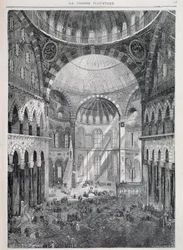 Konstantinopoli: Hagia Sofia -moskeija - "" La Presse Illustréessa"", joulukuu 1869