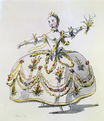 Pukusuunnittelu Ceresille, faksimile, A. Guillaumot Fils (käsinvärinen kaiverrus)