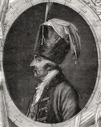 Kreivi Dagobert Seigmund von Wurmser Louis Blancin teoksesta "Histoire de la Revolution Francaise" (1811-82)
