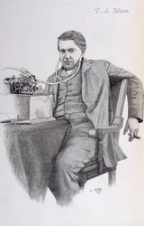 La Revue Illustreen kansikuva, joka kuvaa Thomas Alva Edisonia, 1889