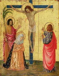 Ristiinnaulitseminen (tempera ja kultalehti paneelissa)