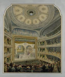 Suunnittelu teatterille, n. 1860 (wc paperilla)
