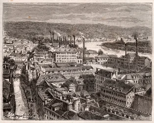 Elbeuf - Seine-Maritime - kaiverrus V.A. Malt-Brownin kirjaan "La France illustrée: maantiede, historia, tilastohallinto". 1884