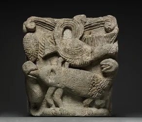 Kihlattu pääoma fantastisen olennon ja kolmen linnun kanssa, 1100-luvun alku