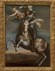 Ludvig XIII:n (1601-1643) ratsastusmuotokuva. Maalausta noin 1630. Art francais 1600-luku. Musée des Beaux Arts de Rouen.