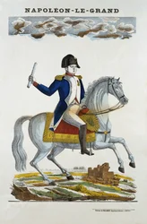 Napoleon I Bonaparten (1769-1821) ratsastusmuotokuva.