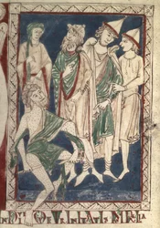 Fr.15307 f.1v Työ raapimassa haavaumiaan