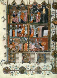 Fr 22495 f9 Ristiretket: turkkilaisten valtaamat Jerusalemin ja kristittyjen verilöyly, Le Roman de Godefroy de Bouillon