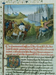 Fr 6465 f.22 Ludvig VII:n saapuminen Konstantinopoliin keisari Konrad III:n kanssa ristiretkien aikana, 1147-1149 (katso myös 154771)