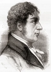 Francesco Zambeccari, teoksesta "Les Merveilles de la Science", julkaistu noin vuonna 1870 (litografia).