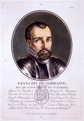Francois de Lorraine, Guisen ja Aumalen herttua, teoksesta Muotokuvia Ranskan suurmiehistä, maineikkaista naisista ja ikimuistoisista aiheista, julkaistu 1787-92