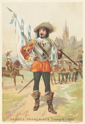 Ranskan kaartin vänrikki vuonna 1630 (Regiment d