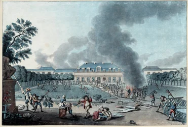 Ranskan vallankumous: Reveillon 28. huhtikuuta tapettien valmistus ryöstettiin