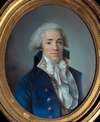 Ranskan vallankumous: "" Muotokuva Bertrand Barere de Vieuzacista (1755-1841), Comite de Salut Publicin jäsen"" Pastellimaalaus Ecole francaisesta. 1700-luvun Pariisi, Musee Carnavalet - Ranskan vallankumous: "" Bertrand Barere de Vieuzacin muotokuva (17