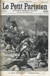 Ranskalaiset sotilaat Sudanissa: toukokuu 1898. Eversti Audeoud (Sudan) ryösti Sikasson. Sikasson vangitseminen. Kansi "" Le petit parisien""" kesäkuulta 1898.