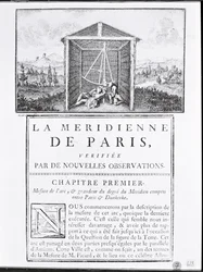 Cesar-Francois Cassini de Thuryn La Meridienne de Parisin ensimmäisen luvun etusivu, 1744