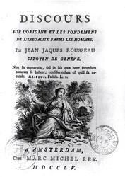 Jean-Jacques Rousseau (1712-78) n. 1755 Keskustelun etukappale ihmisten välisen epätasa-arvon alkuperästä ja perusteista