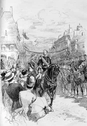 Kenraali Boulanger astui virallisesti Clermont Ferrandiin (Clermont-Ferrand) vuonna 1887.