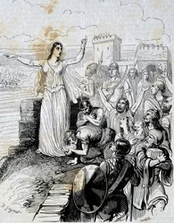Genneviève rauhoittaa pariisilaisia ​​- L.-P.:n "Histoire de France" -kirjassa. Anquetil