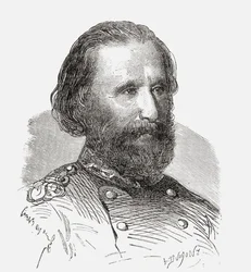 Giuseppe Garibaldi, julkaisusta "Societes Secretes, les Francs Macons", julkaistu n.1867 (kaiverrus)
