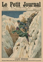 Tappavat Alpit, "Le Petit Journal" -lehden kuvitetun liitteen kansikuva, 10. elokuuta 1913