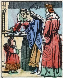 Kuvitus "Riquet a la houppe" -kirjaan, ranskalaisen kirjailijan Charles Perrault