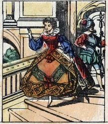 Kuva Charles Perraultin tarinasta "Tuhkimo tai pieni lasitossu". Puukaiverrus Imaging Pellerin - Epinal, sd. 1800-luvun loppu.